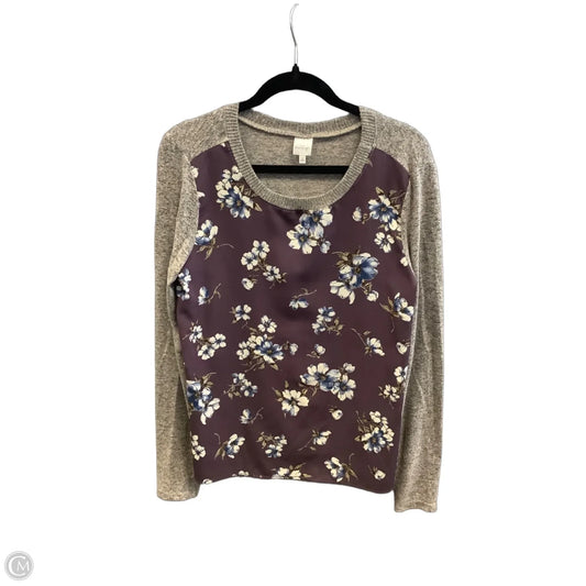 Top Long Sleeve By Kaileigh In Grey & Purple, Size: M