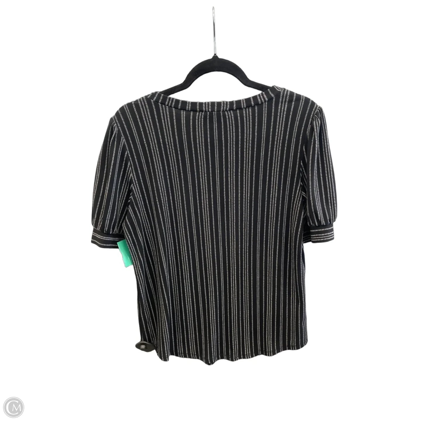 Top Short Sleeve By Adrianna Papell In Black, Size: S