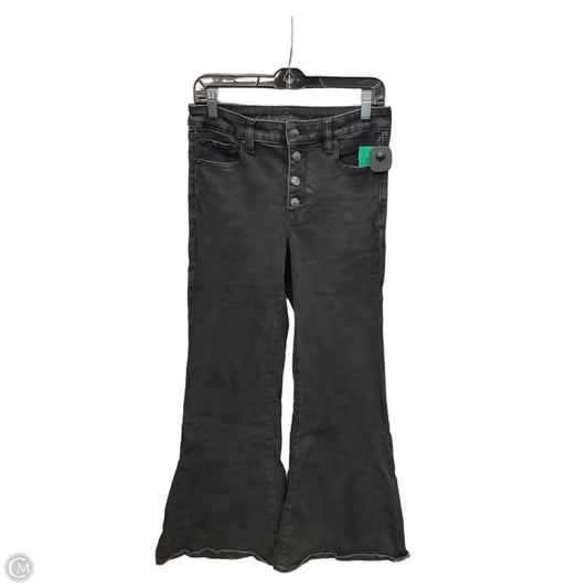 Jeans Flared By American Eagle In Black Denim, Size: 8