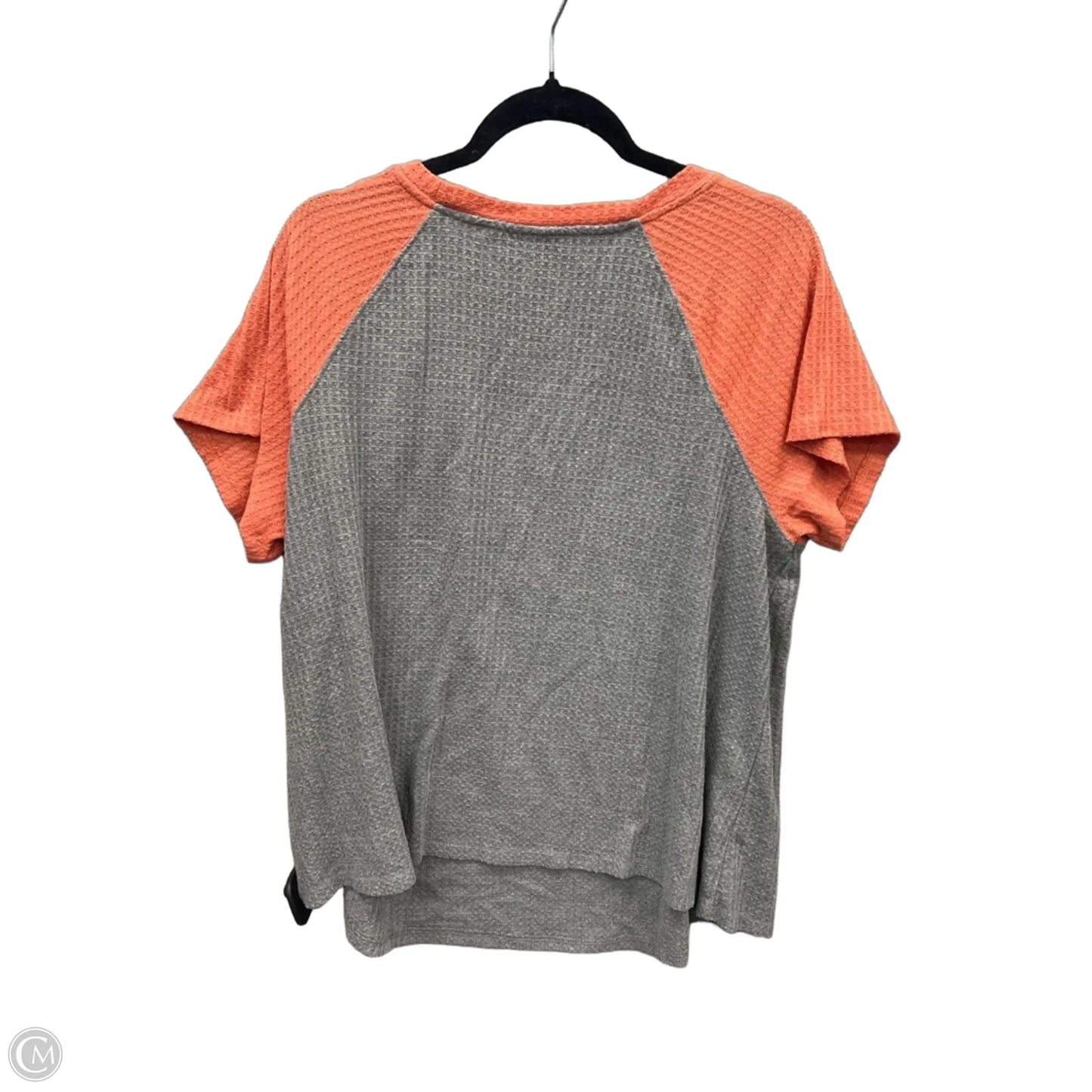 Top Short Sleeve By Torrid In Grey & Orange, Size: 2x