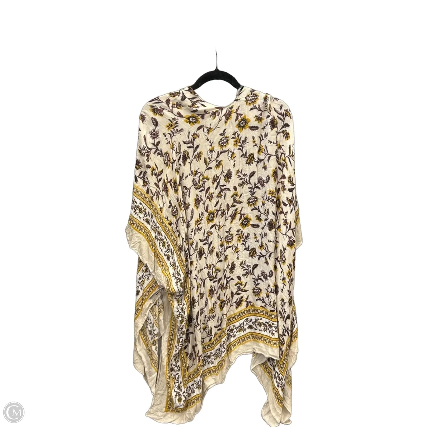 Shawl By Time And Tru In Brown & Yellow, Size: L