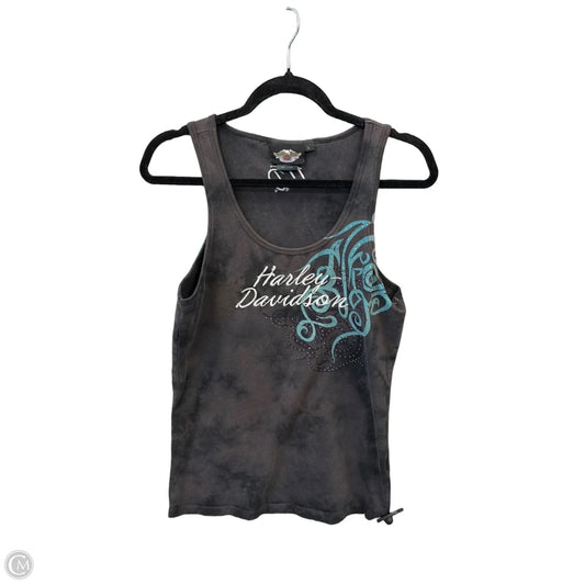 Top Sleeveless By Harley Davidson In Grey, Size: L