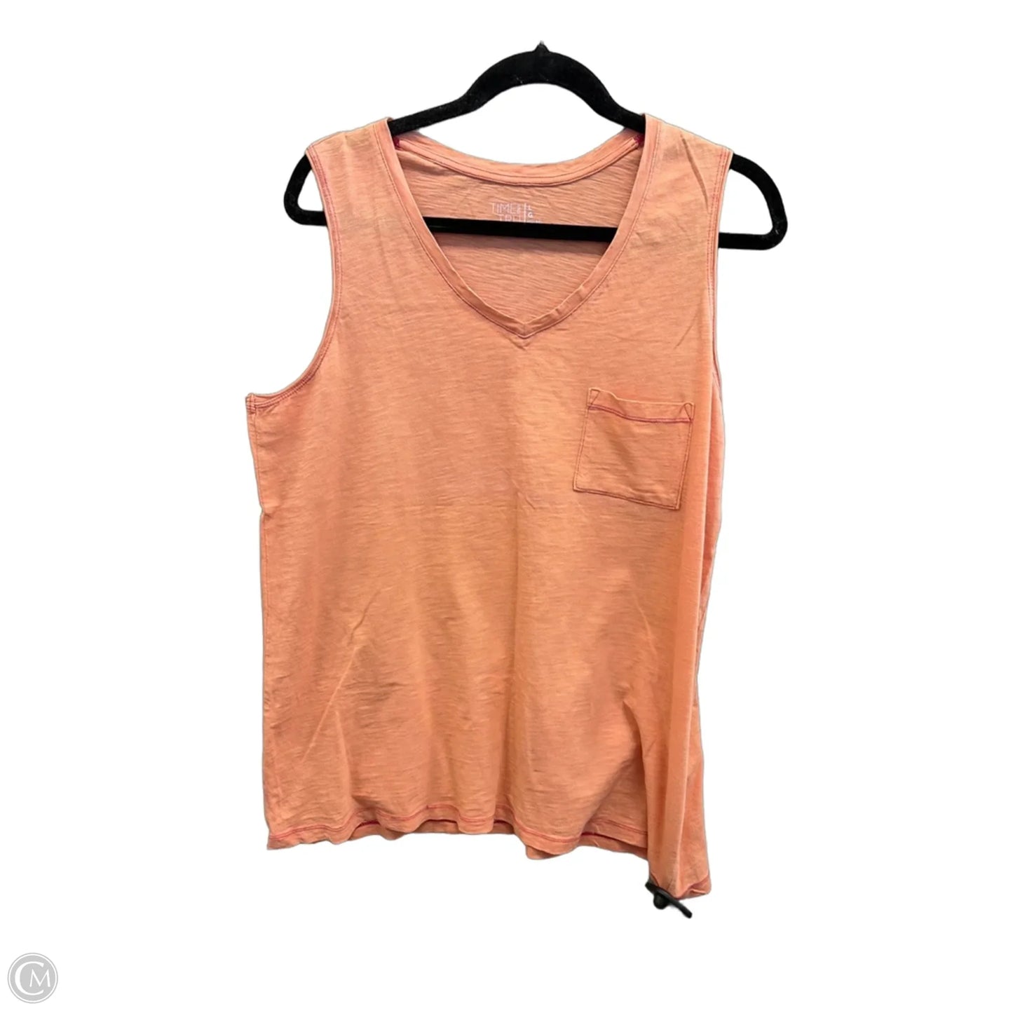 Tank Top By Time And Tru In Orange, Size: L