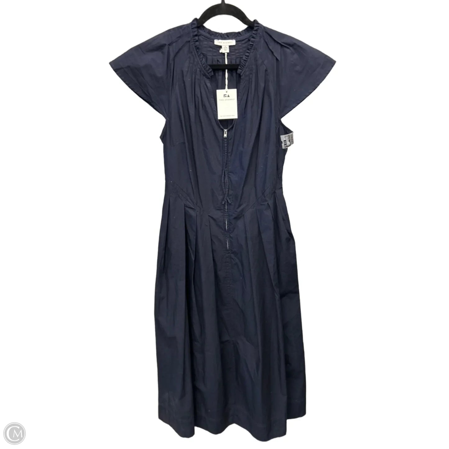 Dress Casual Midi By Free Assembly In Navy, Size: M