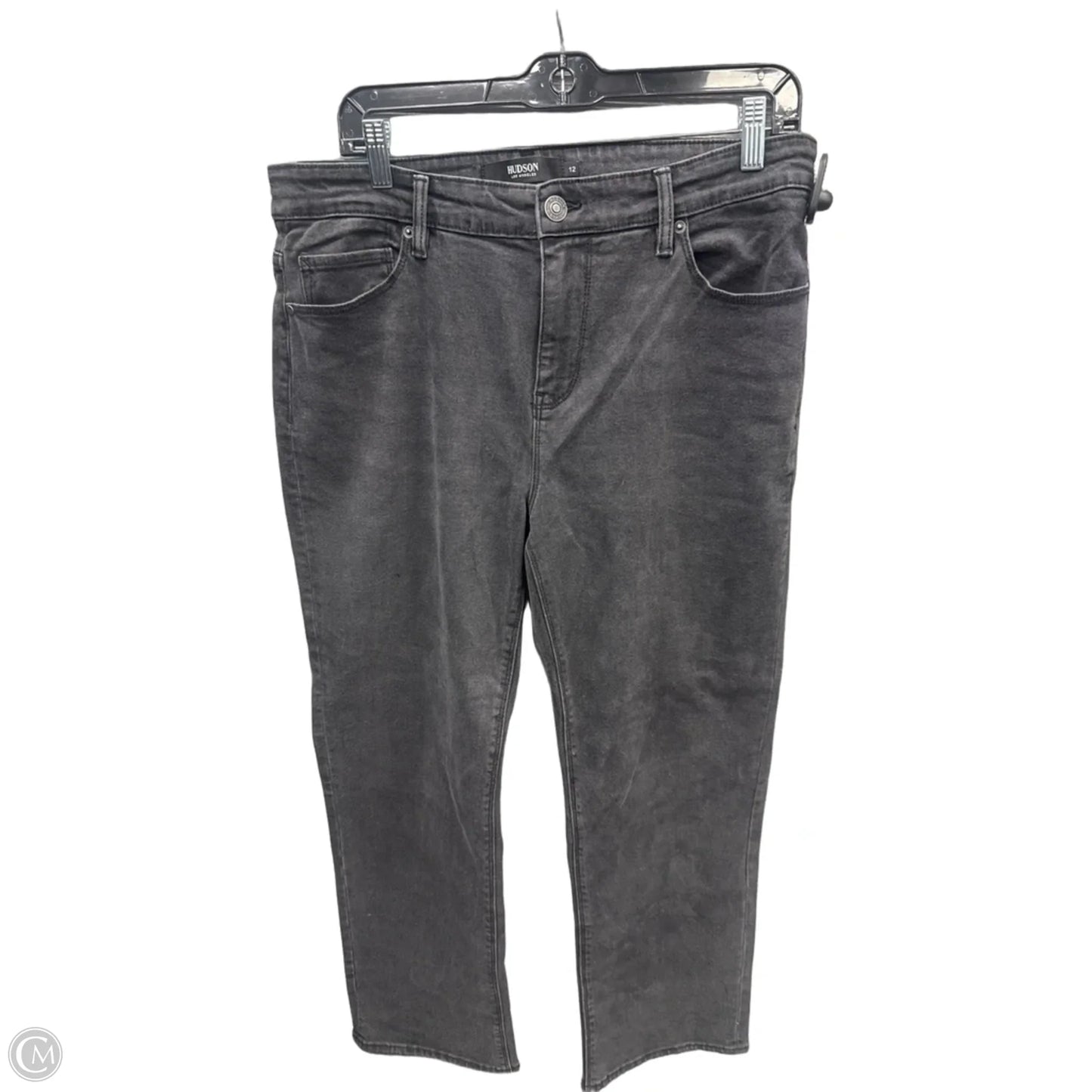 Jeans Straight By Hudson In Grey Denim, Size: 12