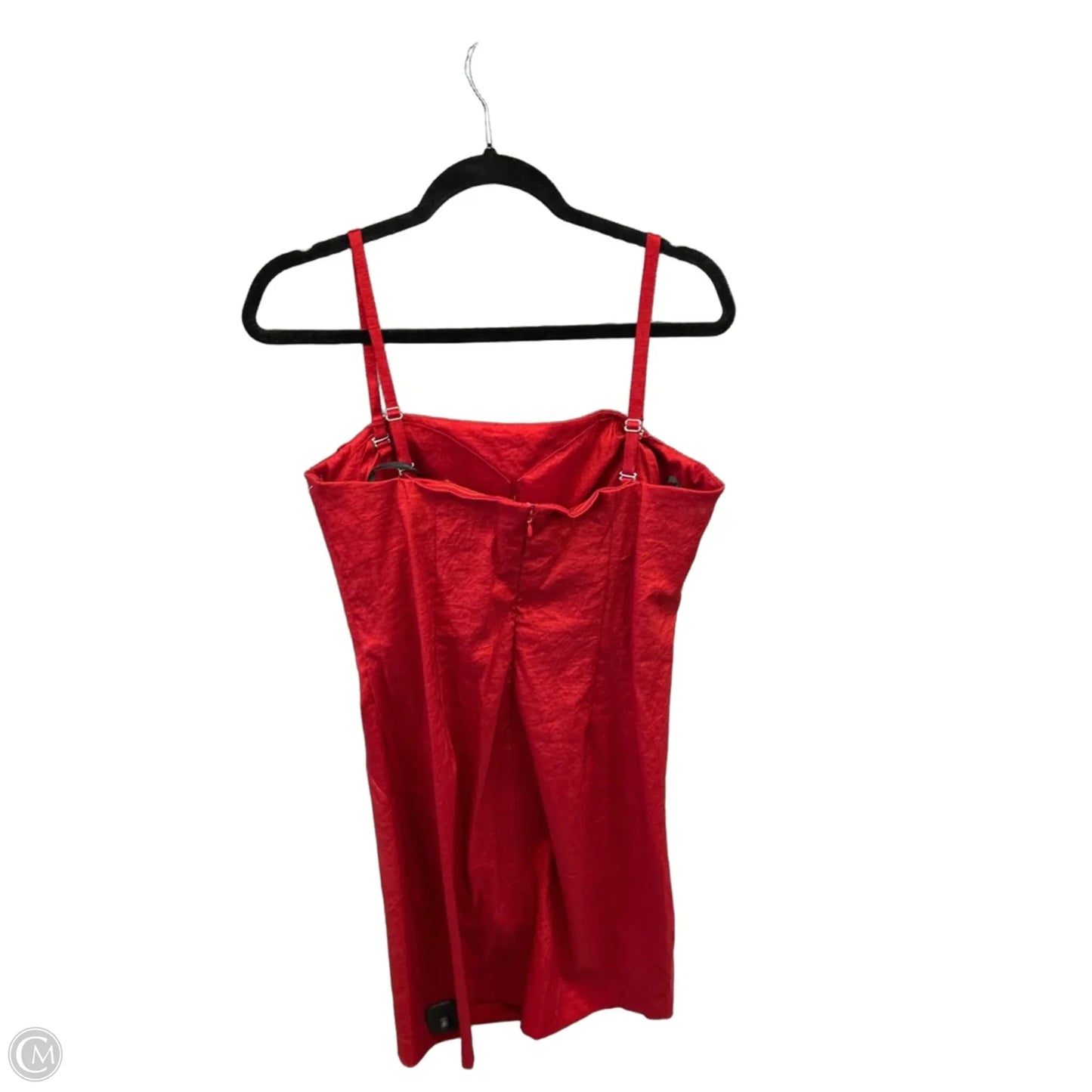 Dress Casual Midi By Calvin Klein In Red, Size: L