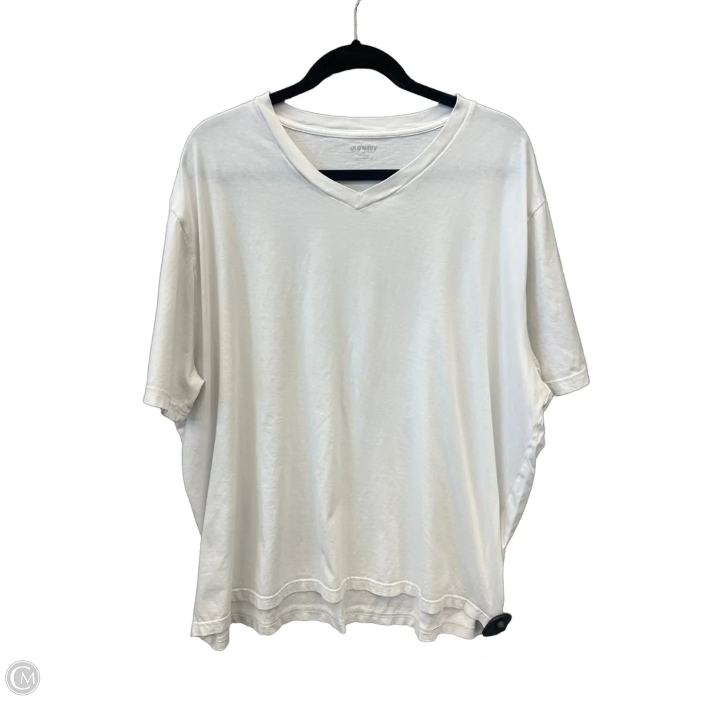 Top Short Sleeve By Old Navy In White, Size: Xxl