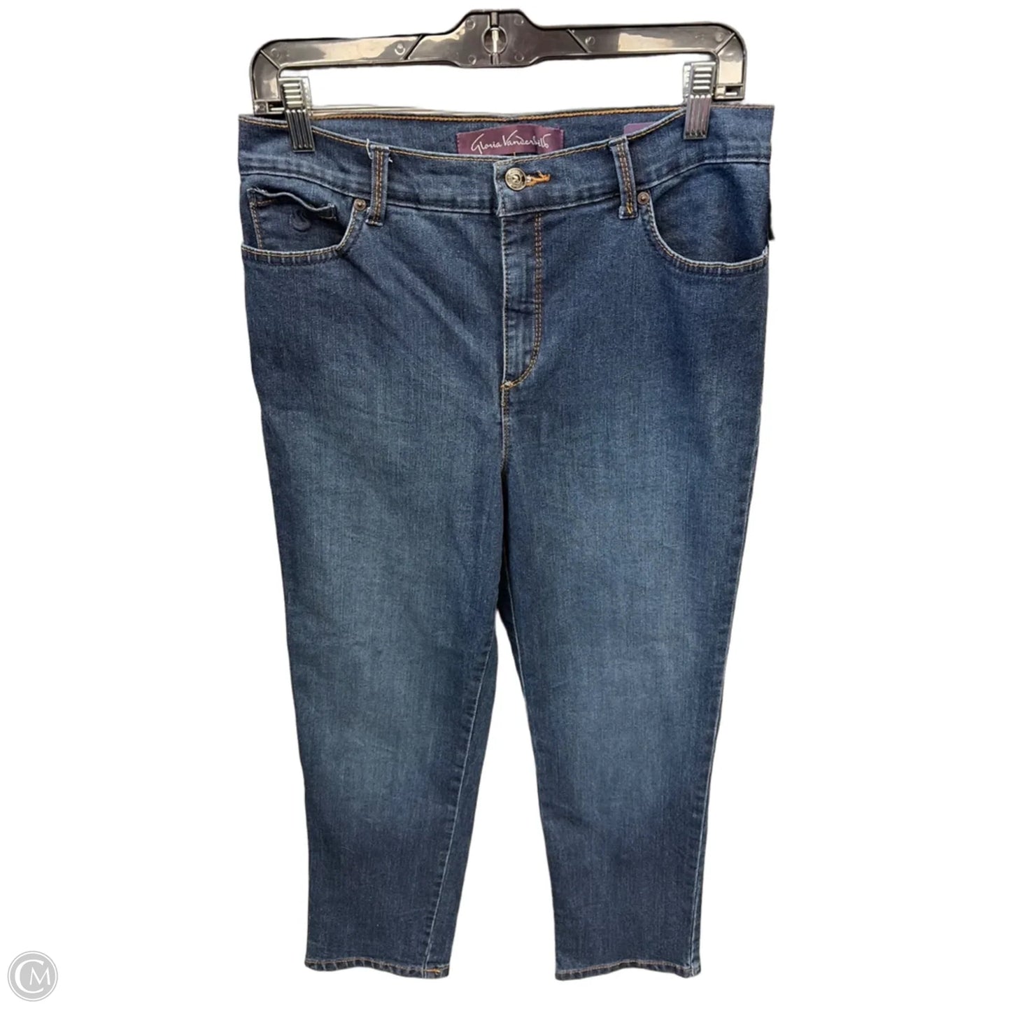 Jeans Straight By Gloria Vanderbilt In Blue Denim, Size: 12p