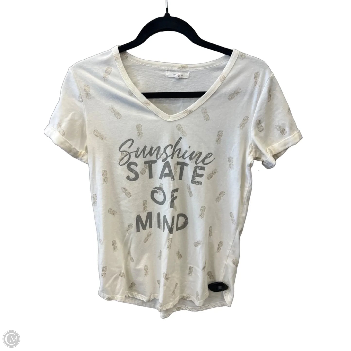 Top Short Sleeve By Maurices In Cream, Size: Xs