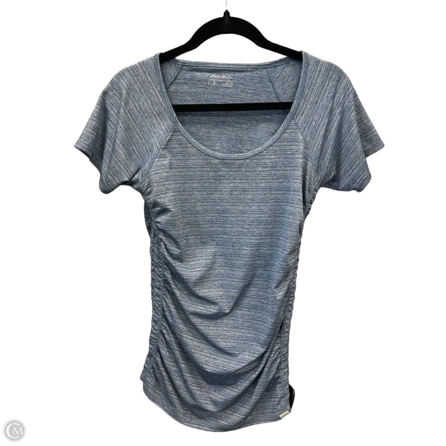 Athletic Top Short Sleeve By Eddie Bauer In Blue, Size: S