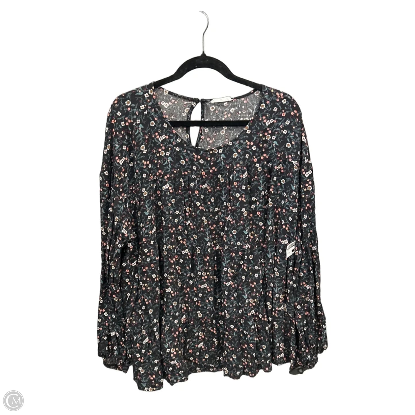 Top Long Sleeve By Chicsoul In Black, Size: 3x