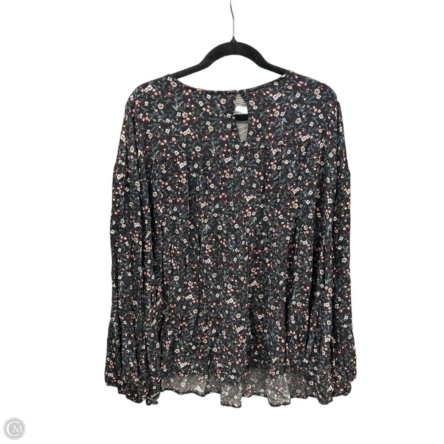 Top Long Sleeve By Chicsoul In Black, Size: 3x