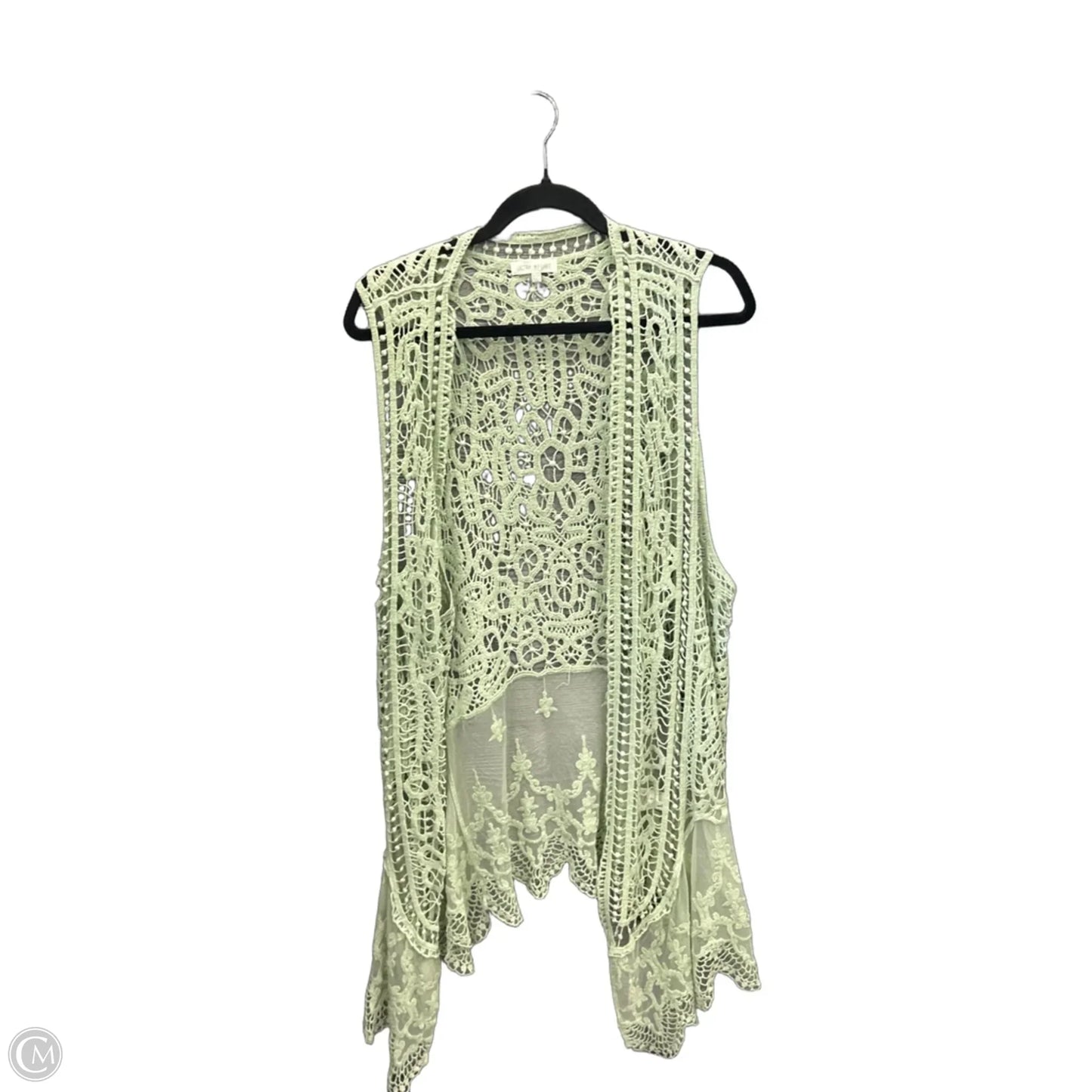 Vest Sweater By Ultra Flirt In Green, Size: S