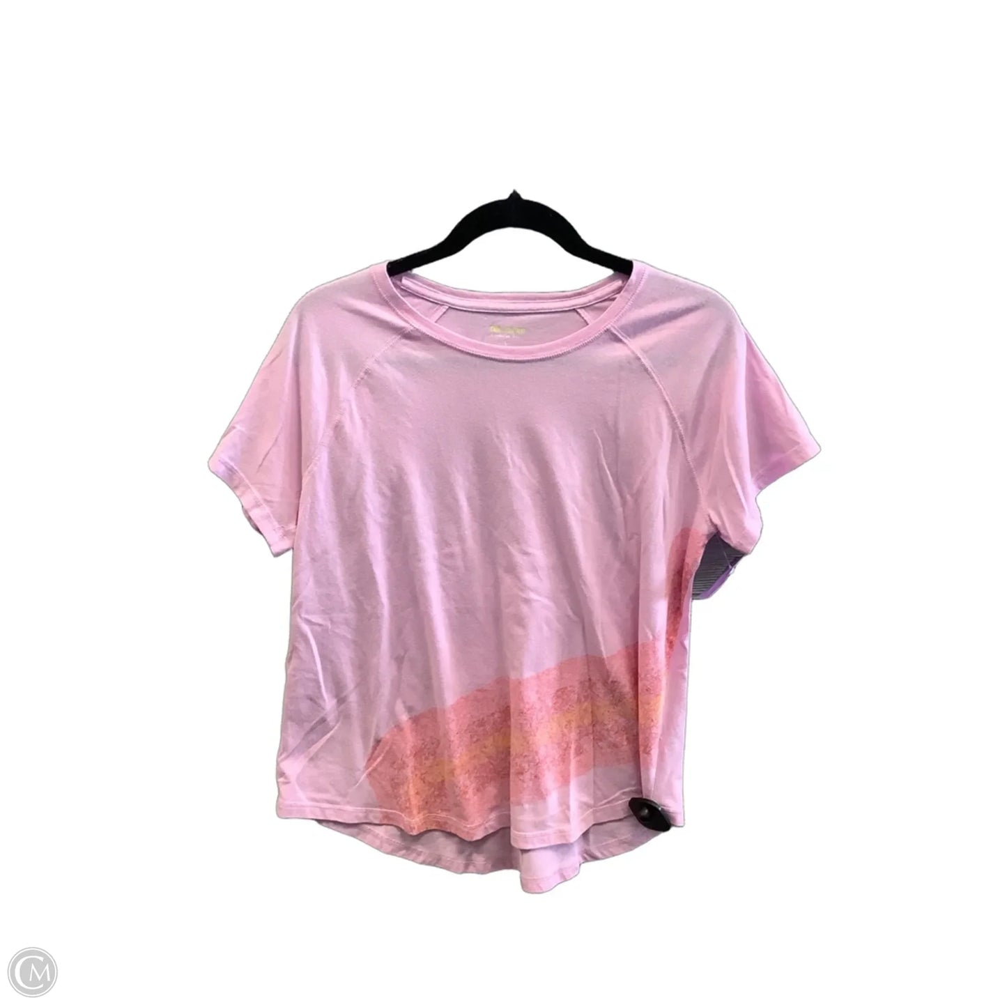 Athletic Top Short Sleeve By Tek Gear In Pink, Size: L