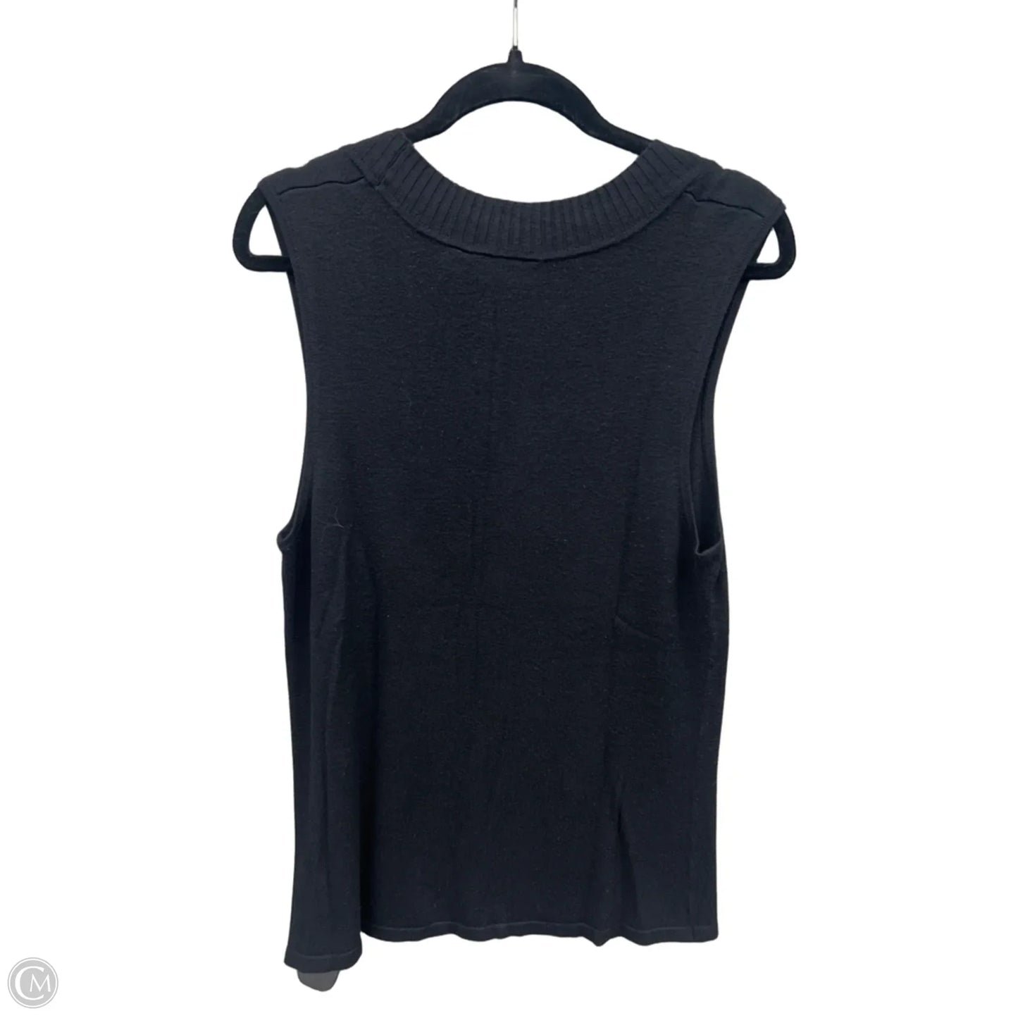Top Sleeveless By Croft And Barrow In Black, Size: L