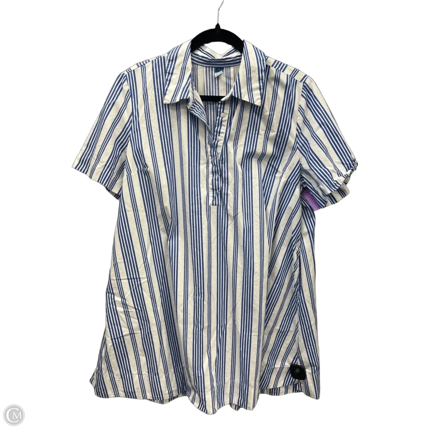 Dress Casual Midi By Old Navy In Striped Pattern, Size: L