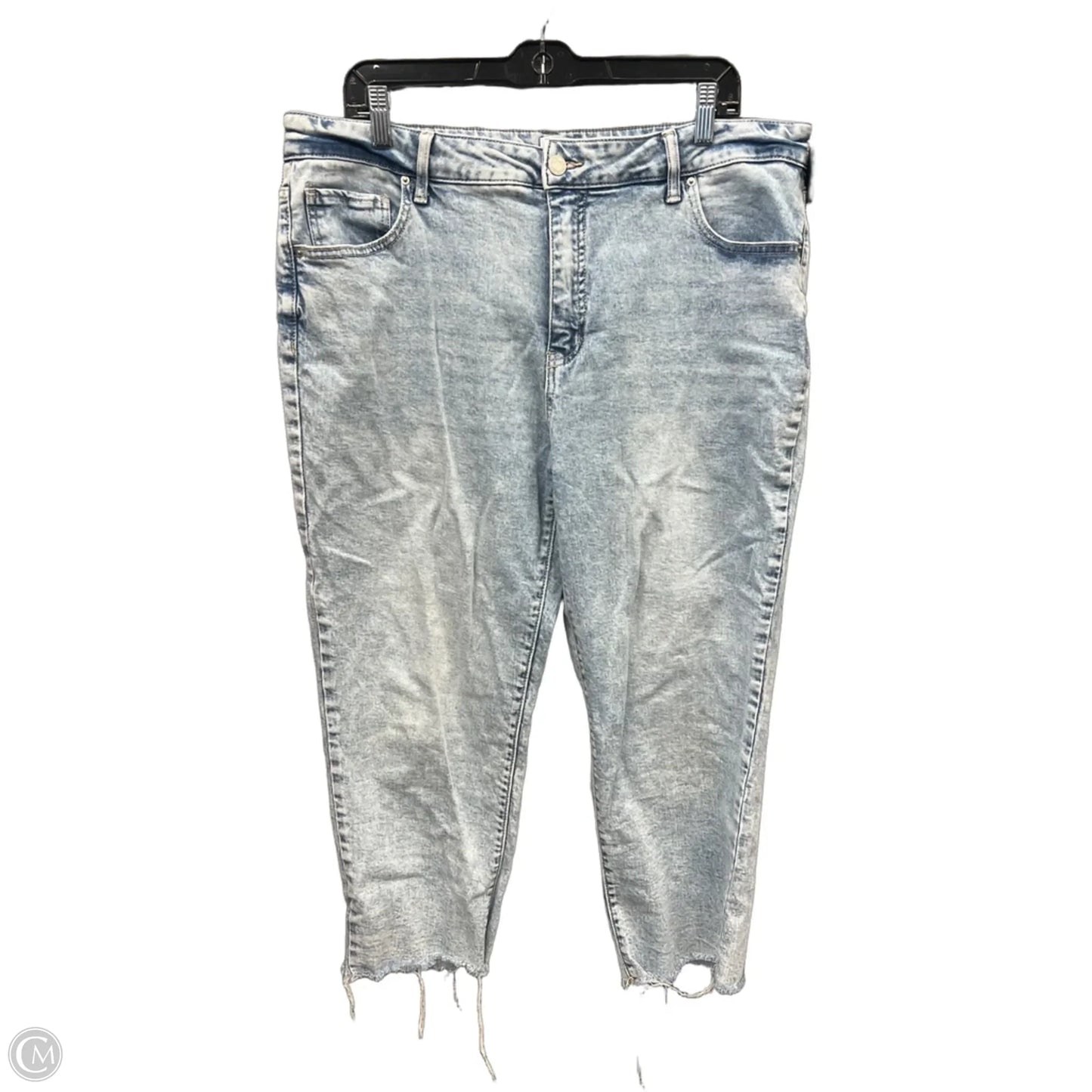 Jeans Cropped By Time And Tru In Blue Denim, Size: 18