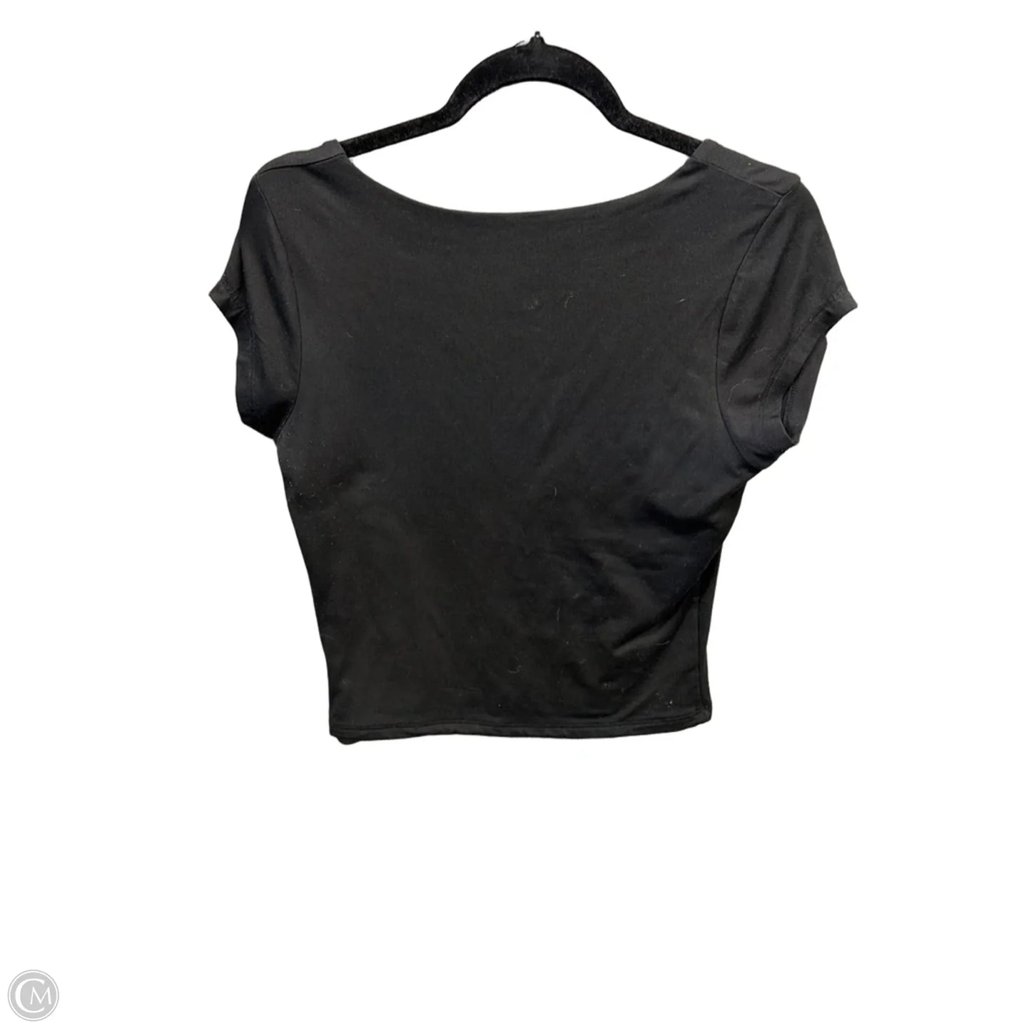 Top Short Sleeve By Clothes Mentor In Black, Size: L