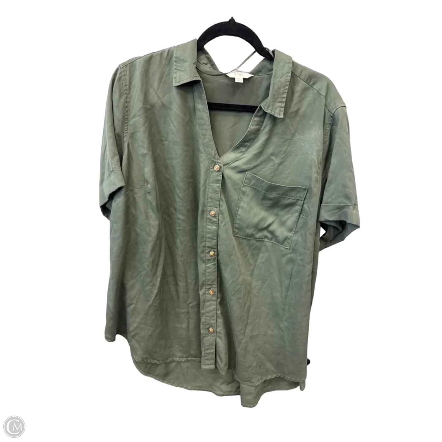 Top Short Sleeve By Terra & Sky In Green, Size: 1x
