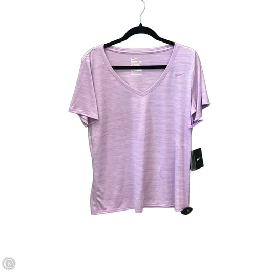 Athletic Top Short Sleeve By Nike Apparel In Purple, Size: Xl
