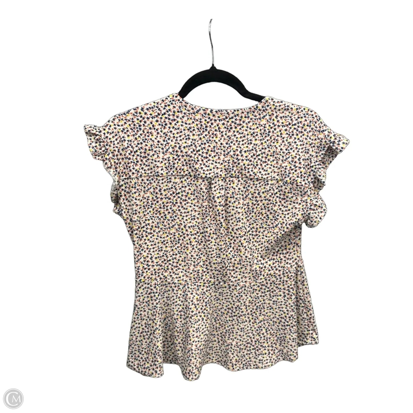 Top Short Sleeve By Monteau In Floral Print, Size: L