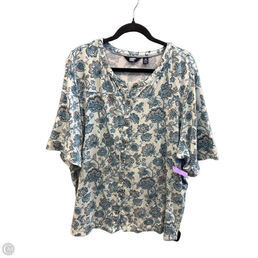 Top Short Sleeve By Lands End In Blue, Size: 3x