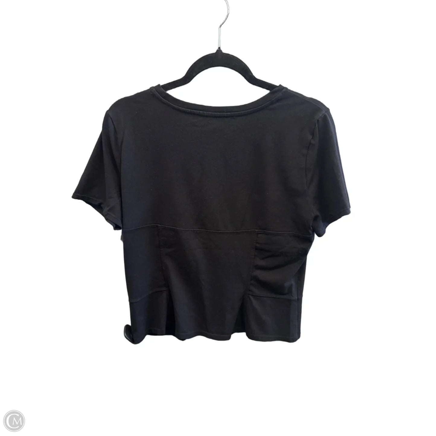 Top Short Sleeve By White House Black Market In Black, Size: L