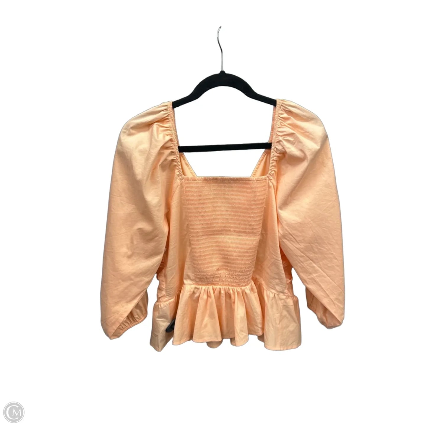 Blouse 3/4 Sleeve By Express In Orange, Size: L