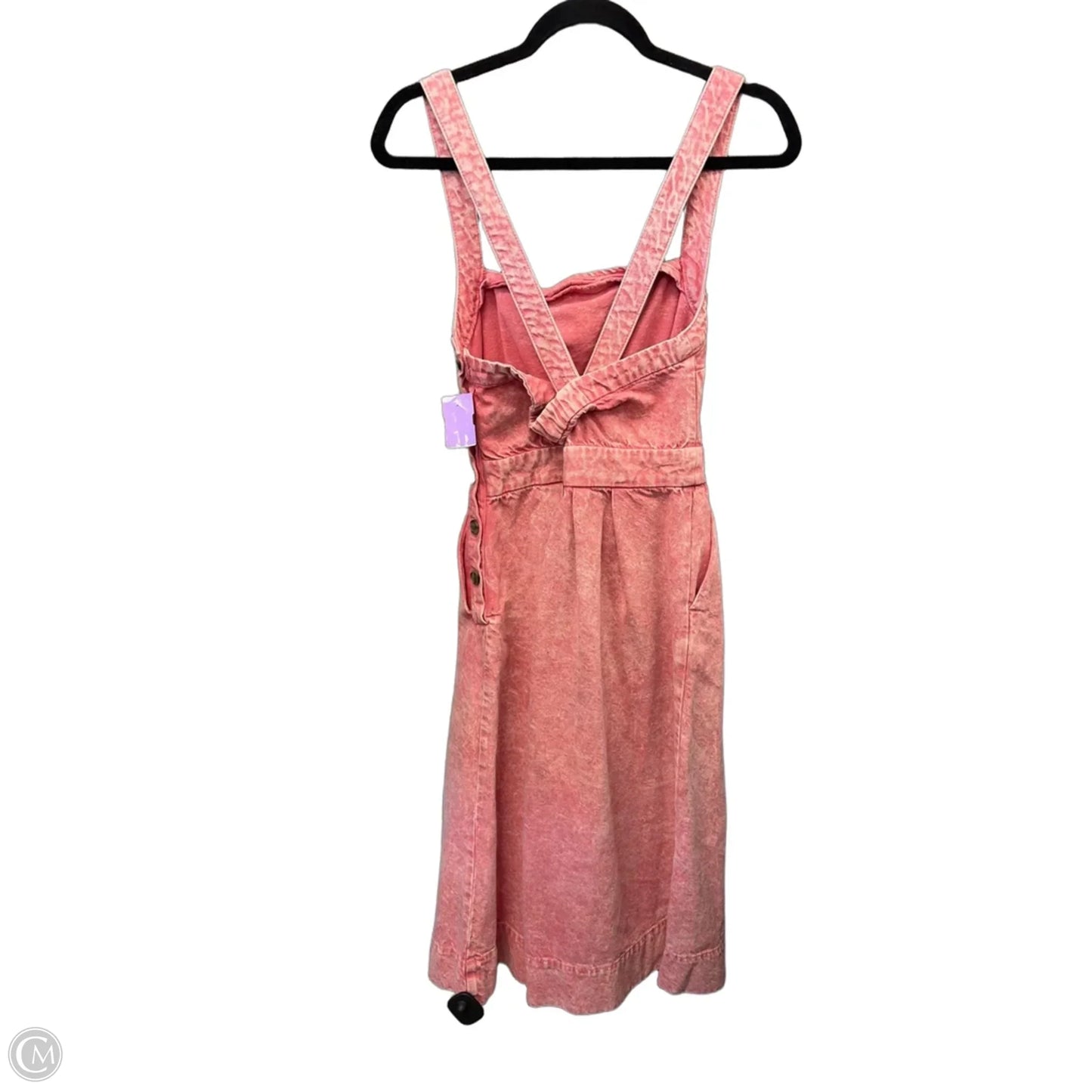 Dress Casual Midi By Gap In Pink Denim, Size: S