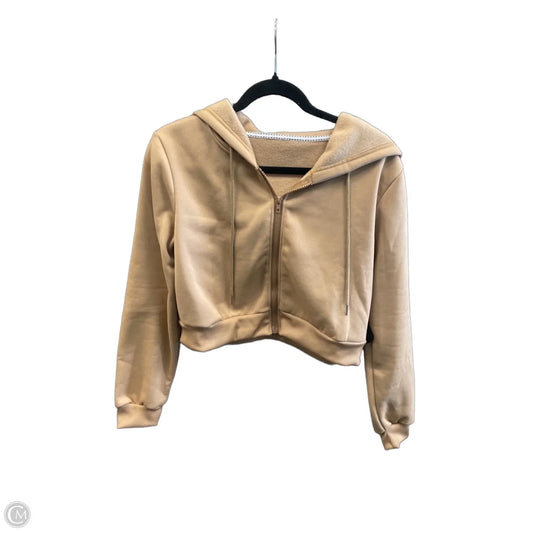 Sweatshirt Hoodie By Clothes Mentor In Tan, Size: M