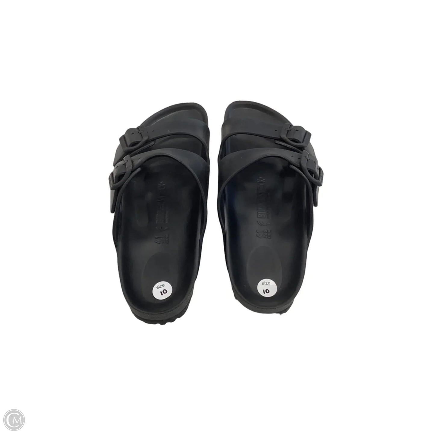 Sandals Flats By Birkenstock In Black, Size: 10