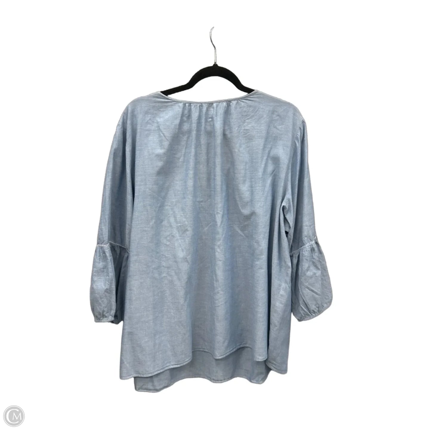 Top Long Sleeve By St Johns Bay In Blue, Size: 3x