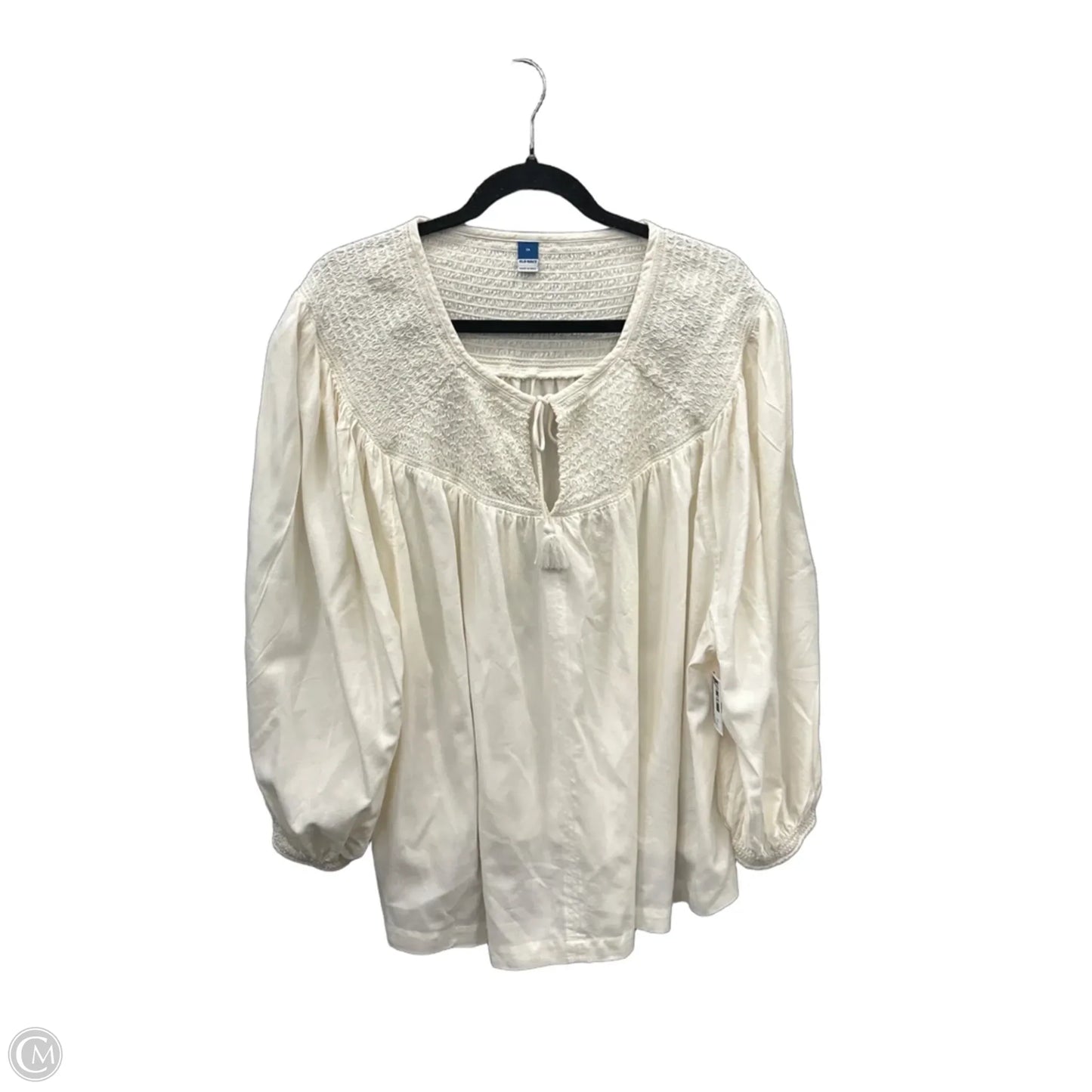 Top Long Sleeve By Old Navy In Cream, Size: 3x