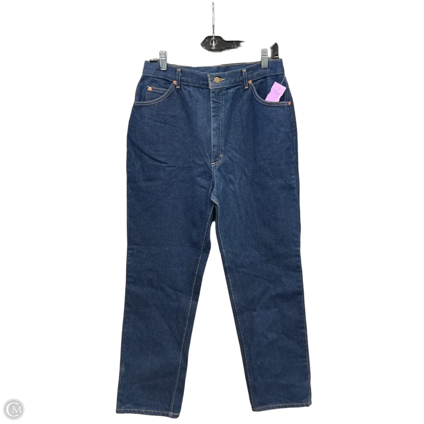 Jeans Straight By Lee In Blue Denim, Size: 16