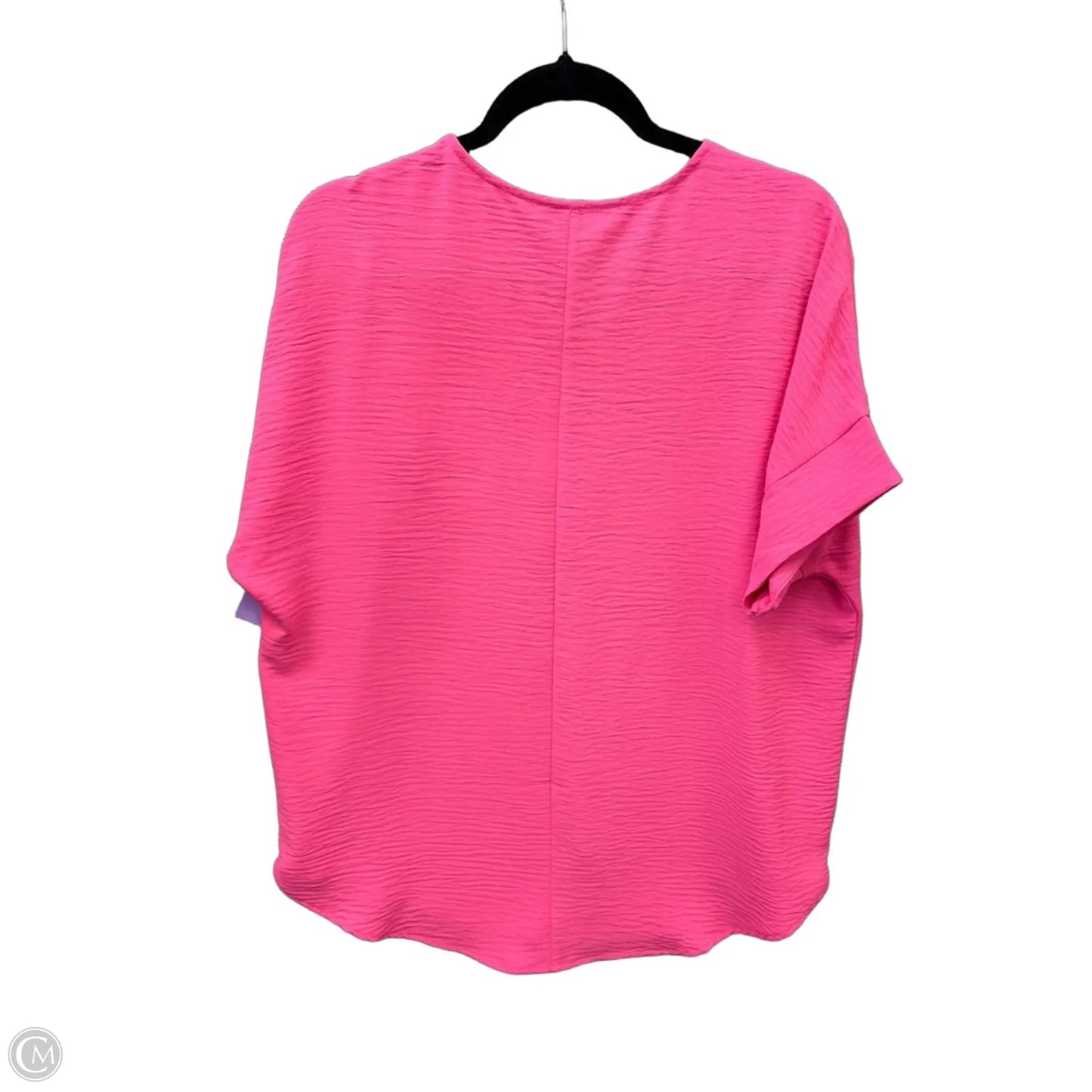 Top Short Sleeve By Zenana In Pink, Size: M
