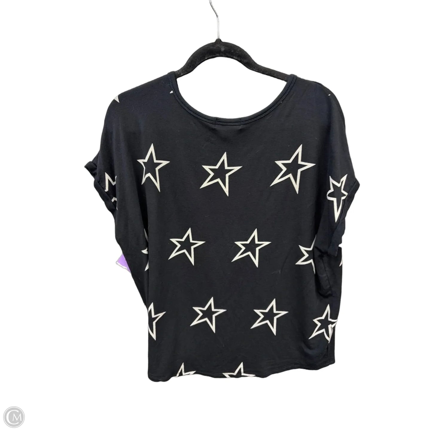Top Short Sleeve By Buffalo David Bitton In Black & White, Size: M