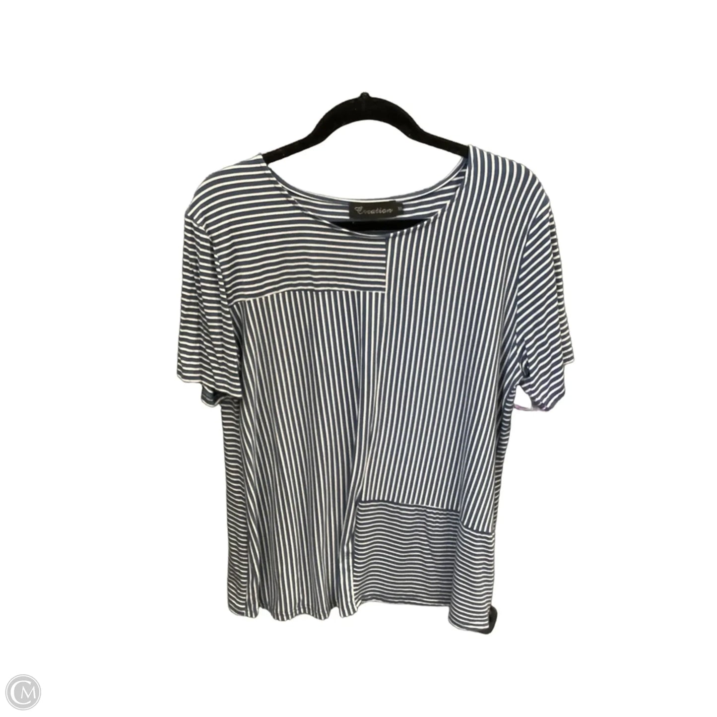 Top Short Sleeve By Clothes Mentor In Striped Pattern, Size: Xl