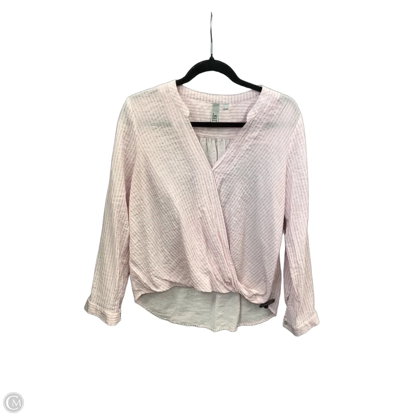 Top Long Sleeve By Kut In Pink, Size: M