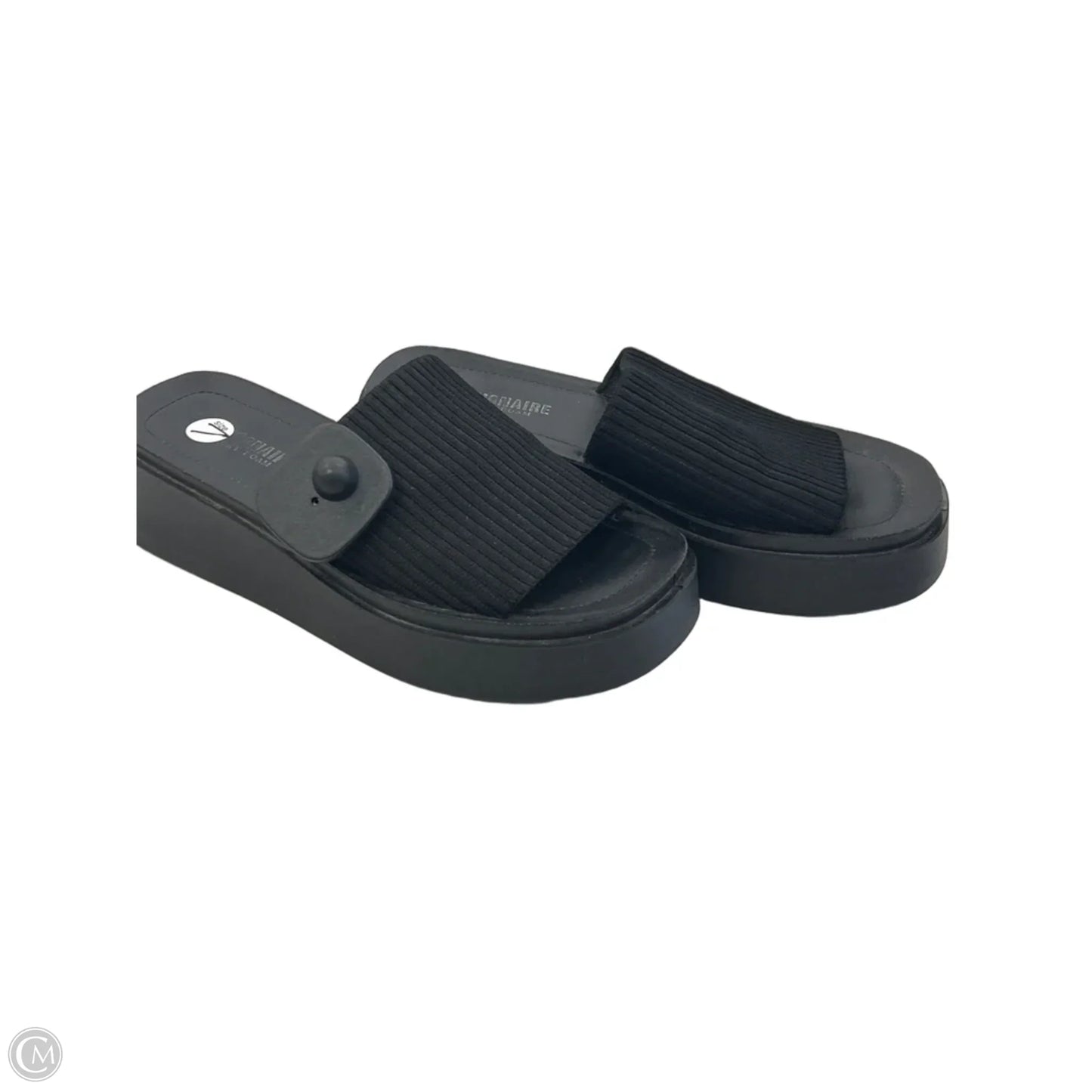 Sandals Flats By Cushionaire In Black, Size: 7