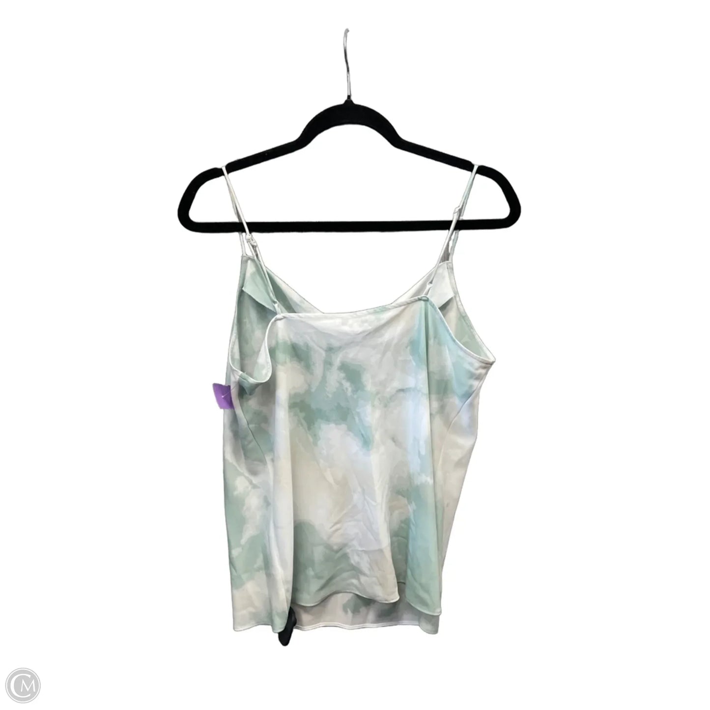 Top Sleeveless By Nine West Apparel In Green & White, Size: L