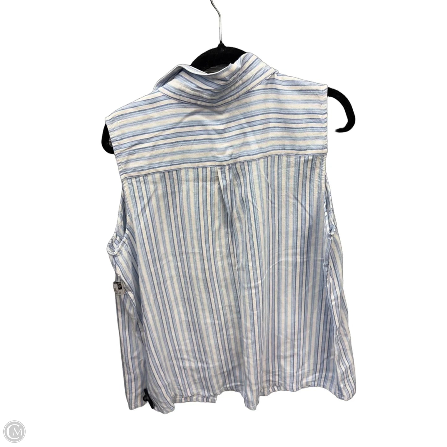 Tunic Sleeveless By Dana Buchman In Blue & White, Size: Xl