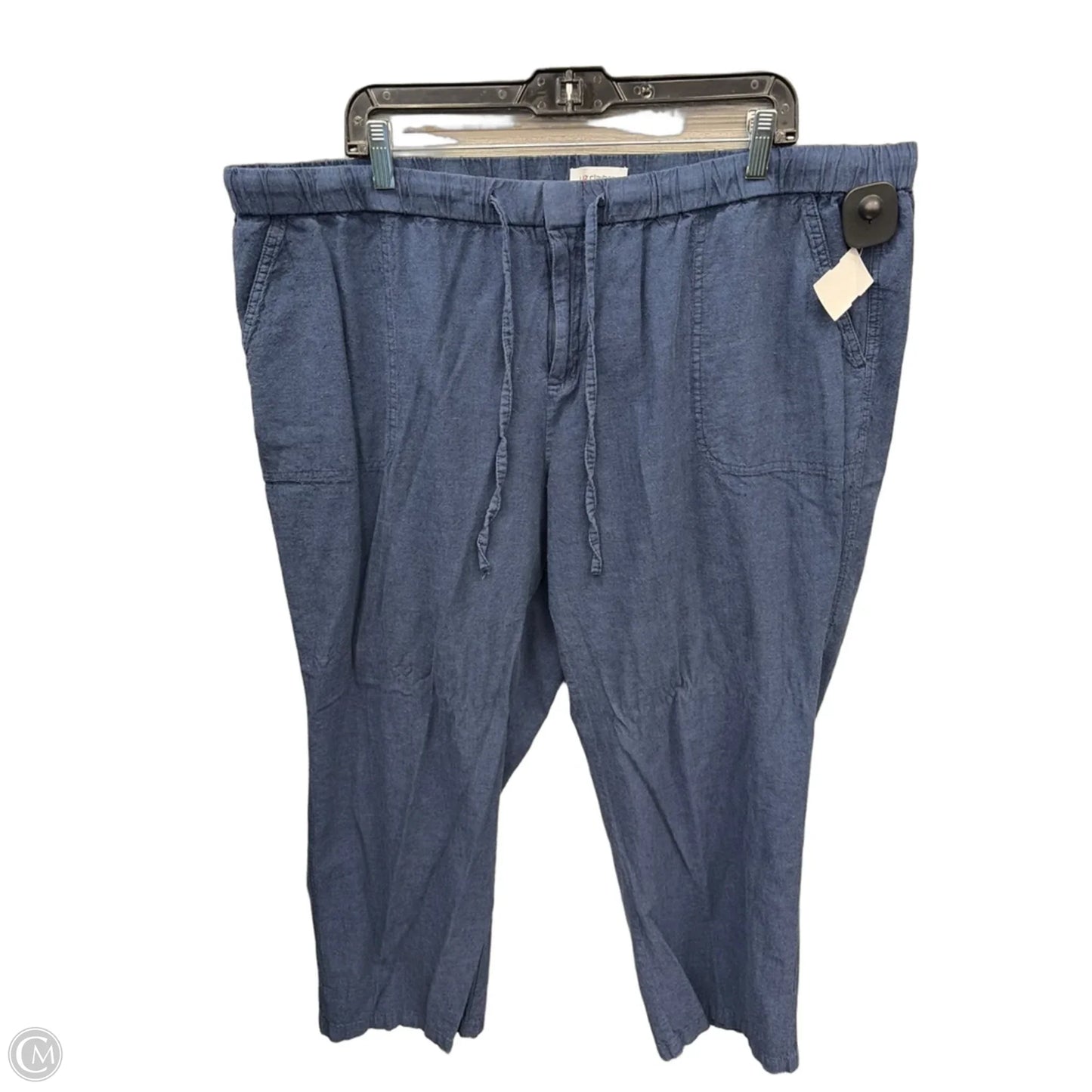 Pants Linen By Liz Claiborne In Navy, Size: 1x