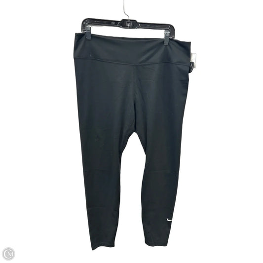 Athletic Leggings By Nike Apparel In Black, Size: Xxl