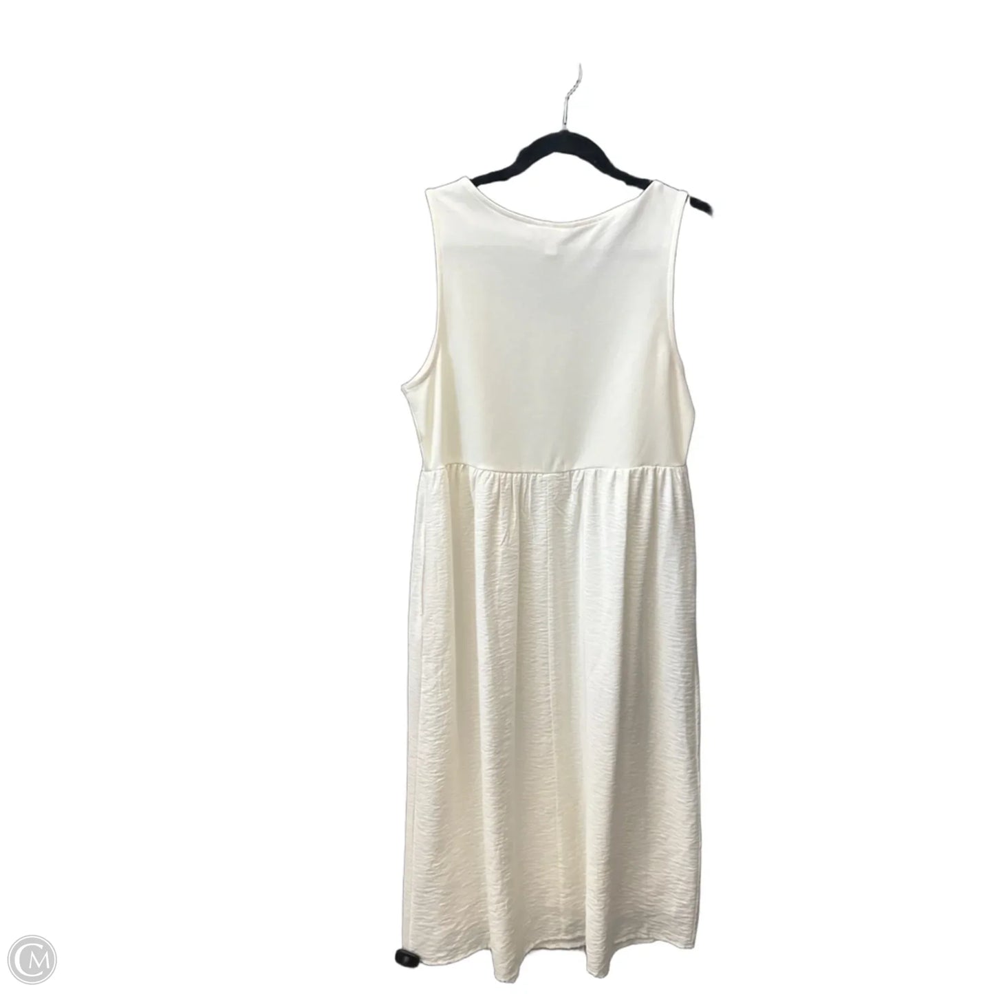 Dress Casual Midi By Time And Tru In White, Size: L