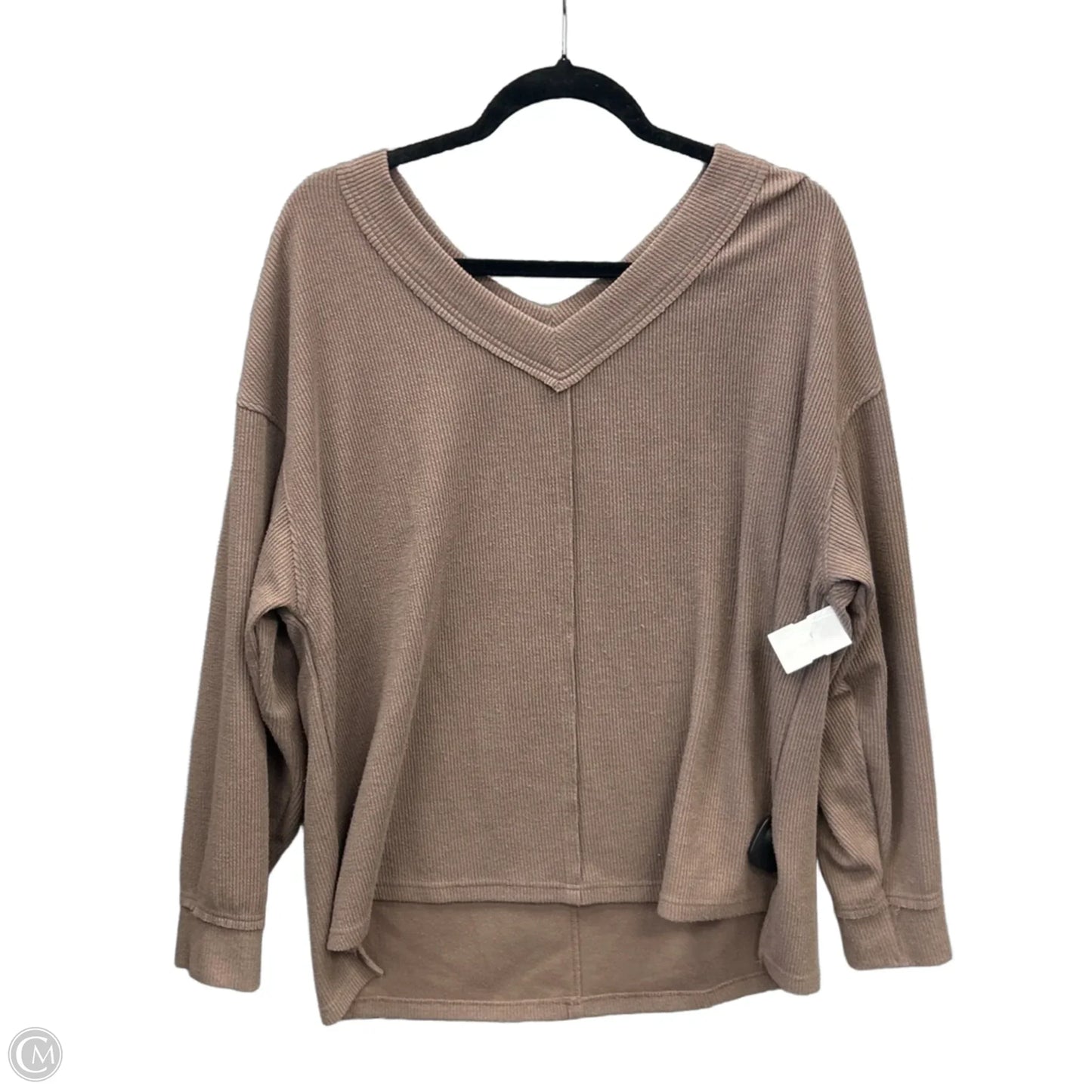 Top Long Sleeve By Clothes Mentor In Brown, Size: M