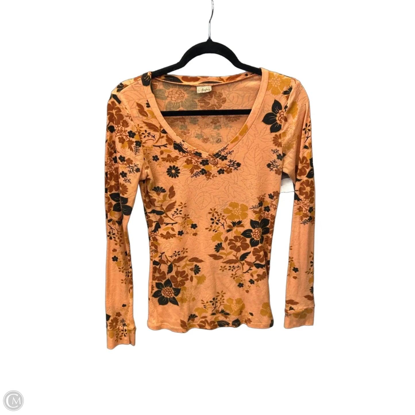 Top Long Sleeve By Daytrip In Orange, Size: M