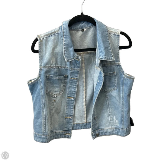 Vest Other By Clothes Mentor In Blue Denim, Size: M