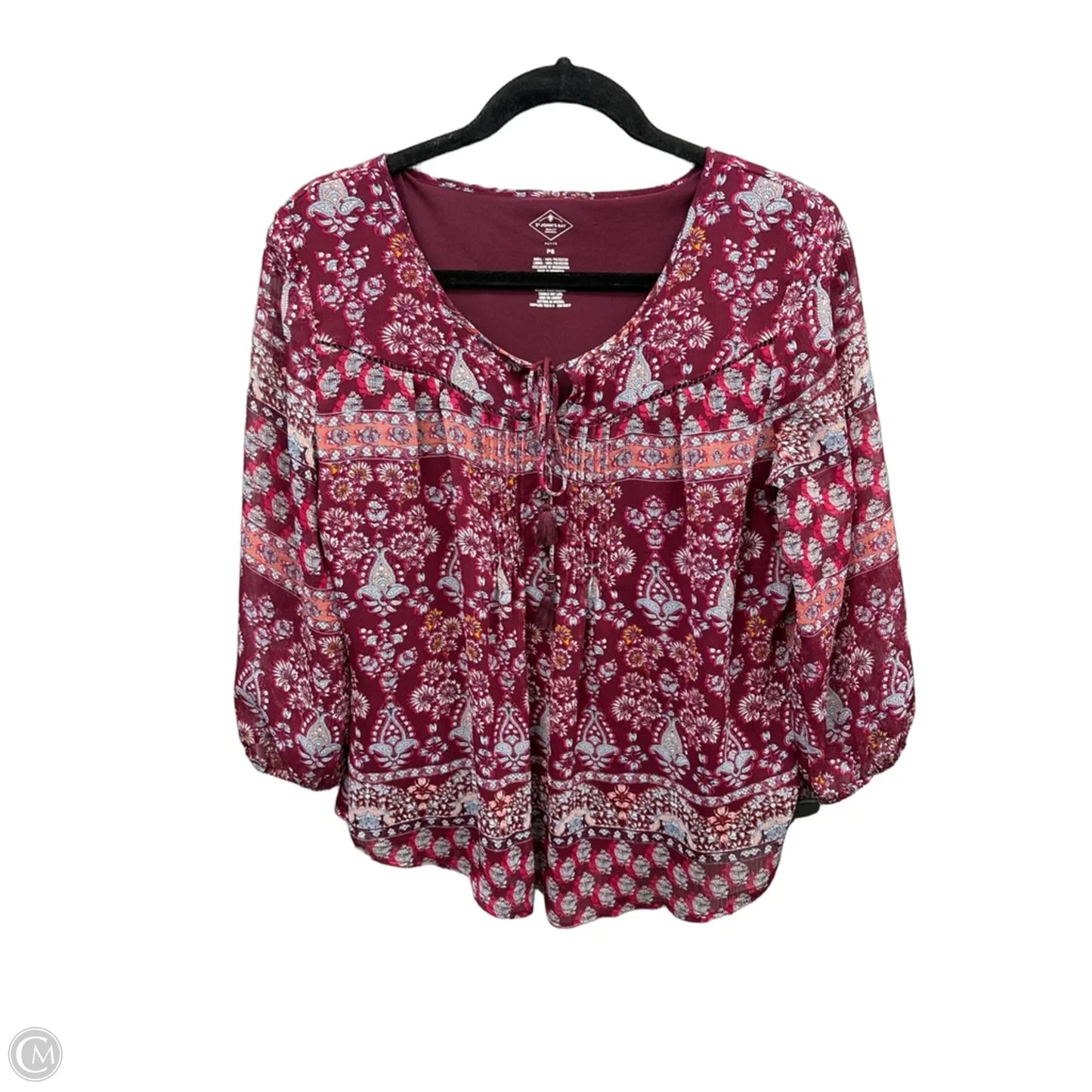 Top Long Sleeve By St Johns Bay In Purple, Size: Sp