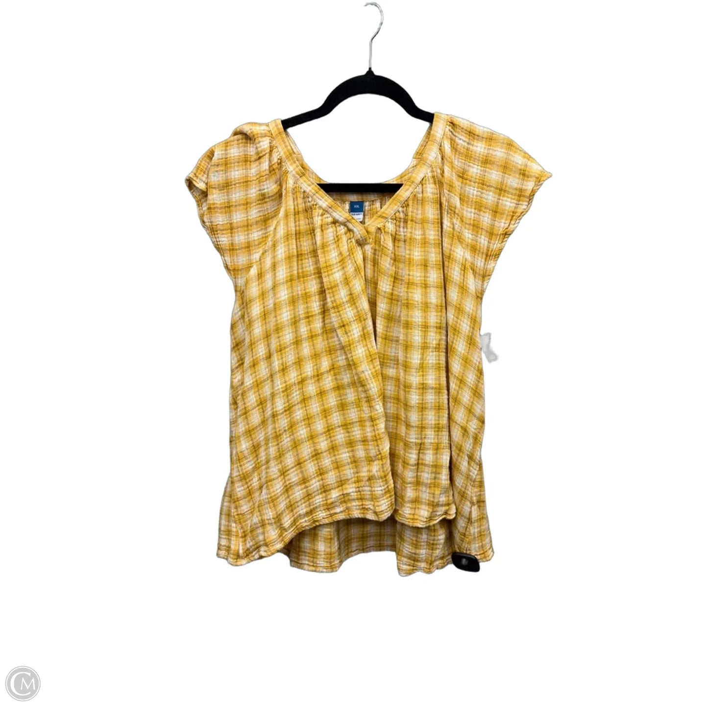 Top Short Sleeve By Old Navy In Yellow, Size: Xxl