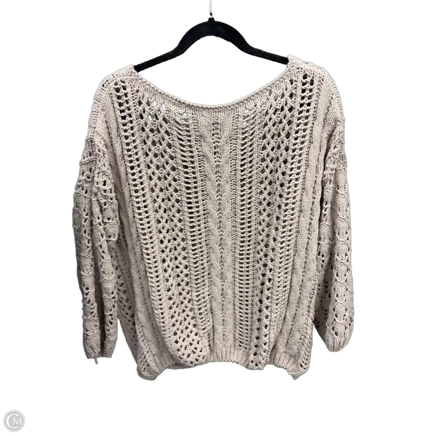 Sweater By Miracle In Tan, Size: S